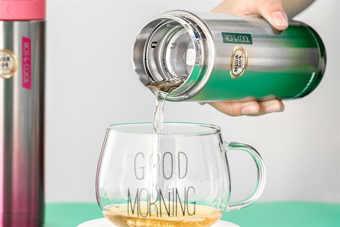 Bình giữ nhiệt inox 470 ml DMX BG006 Màu Xanh lá