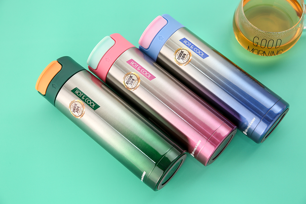Bình giữ nhiệt inox 470 ml DMX BG006 Màu Xanh lá