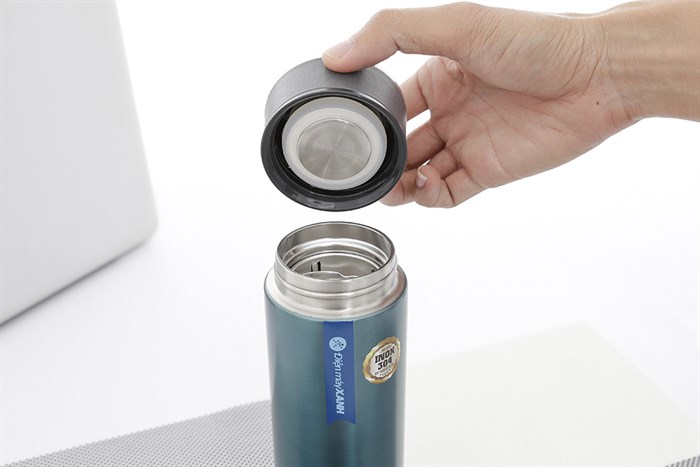 Bình giữ nhiệt inox 480 ml DMX BG007 Màu Xanh