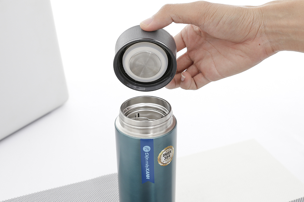 Bình giữ nhiệt inox 480 ml DMX BG007 Màu Xanh