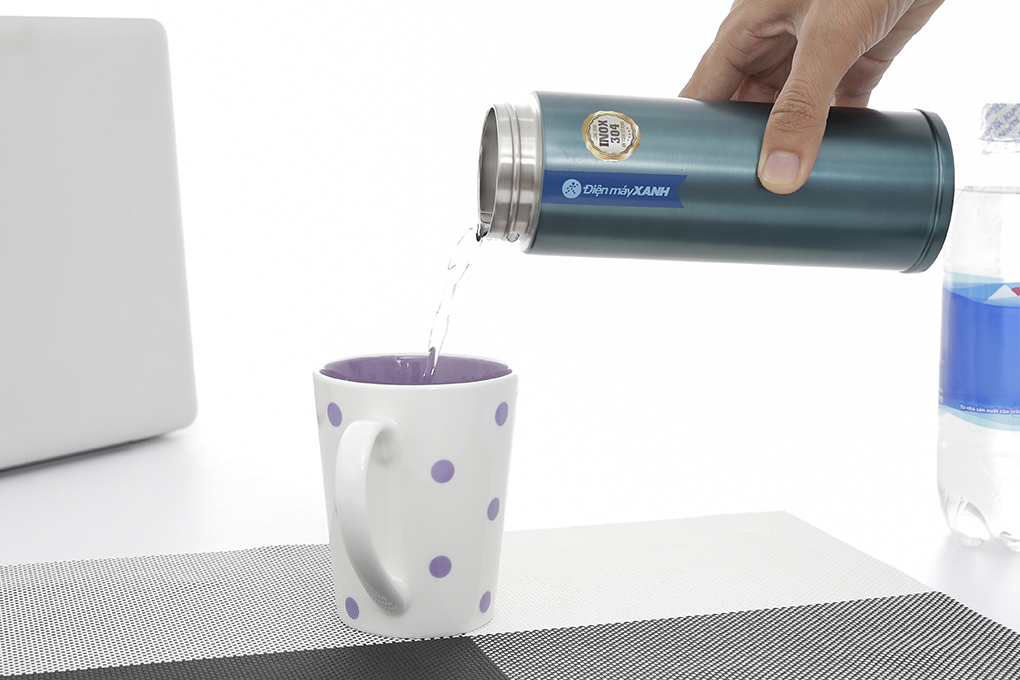 Bình giữ nhiệt inox 480 ml DMX BG007 Màu Xanh