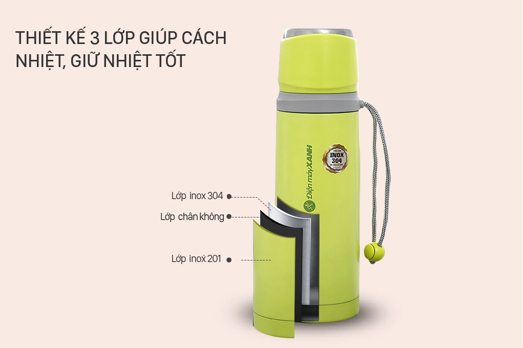 Bình giữ nhiệt inox 600 ml DMX BG008