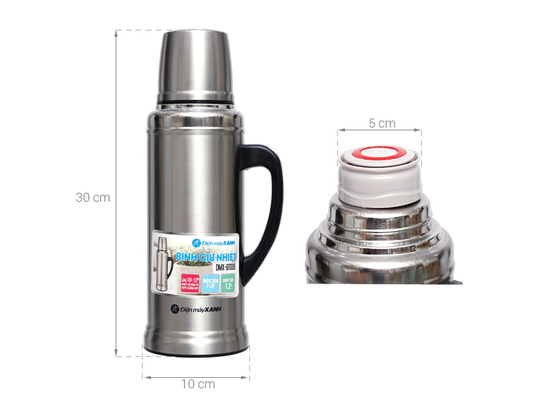 Bình giữ nhiệt inox 1.2 lít DMX BT006 giá rẻ