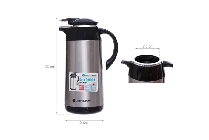 Bình giữ nhiệt inox 1.9 lít DMX-BT004 Màu Bạc