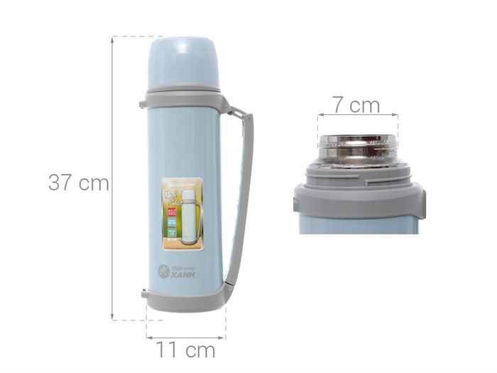 Bình giữ nhiệt inox 2.2 lít DMX-BT005 Màu Xanh Dương