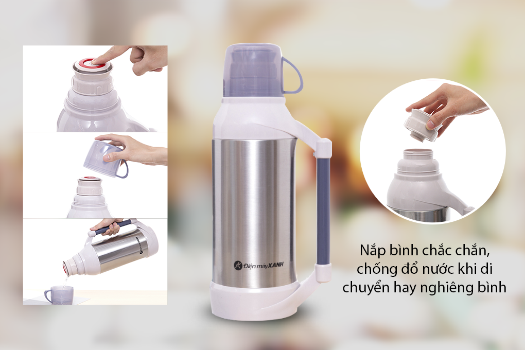 Bình thủy giữ nhiệt inox 2 lít DMX-BT012