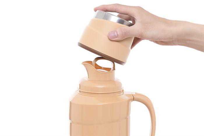 Bình thủy giữ nhiệt nhựa 2 lít DMX-BT011 Màu Nâu