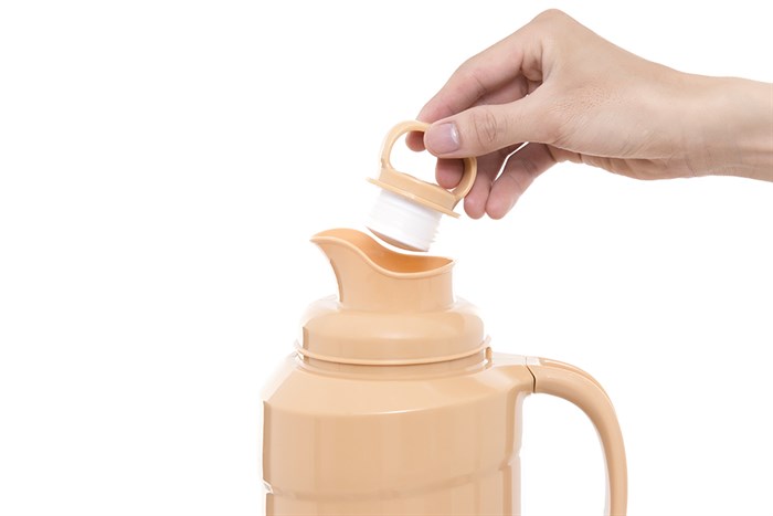 Bình thủy giữ nhiệt nhựa 2 lít DMX-BT011 Màu Nâu