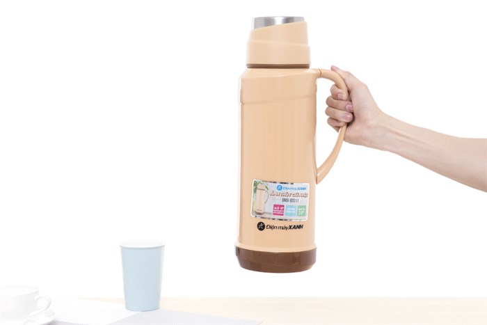 Bình thủy giữ nhiệt nhựa 2 lít DMX-BT011 Màu Nâu