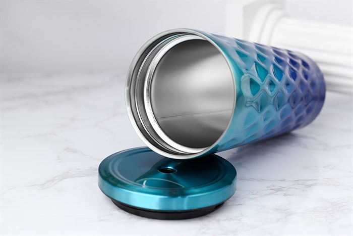 Ly giữ nhiệt inox có ống hút 550 ml DMX TH05094 Màu Xanh Dương