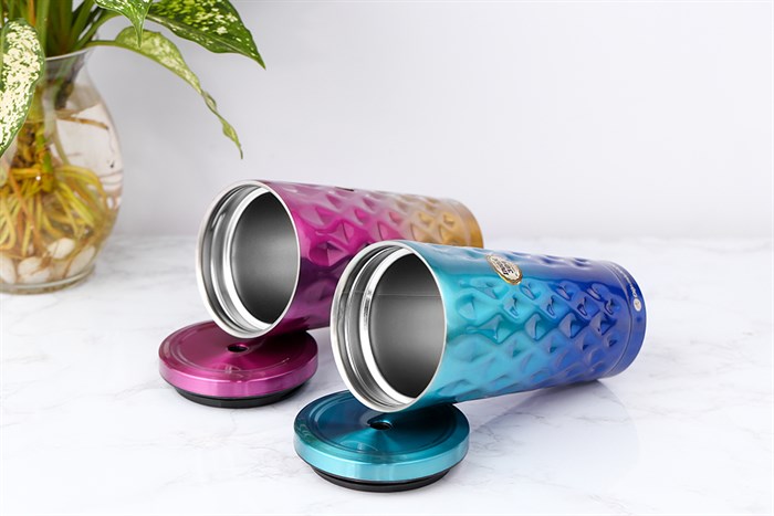 Ly giữ nhiệt inox có ống hút 550 ml DMX TH05094 Màu Xanh Dương