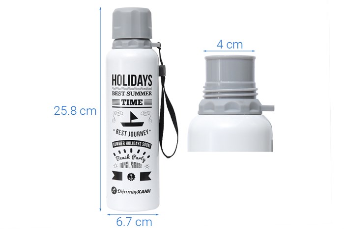 Bình giữ nhiệt inox 500 ml DMX QE-2022 Màu Trắng