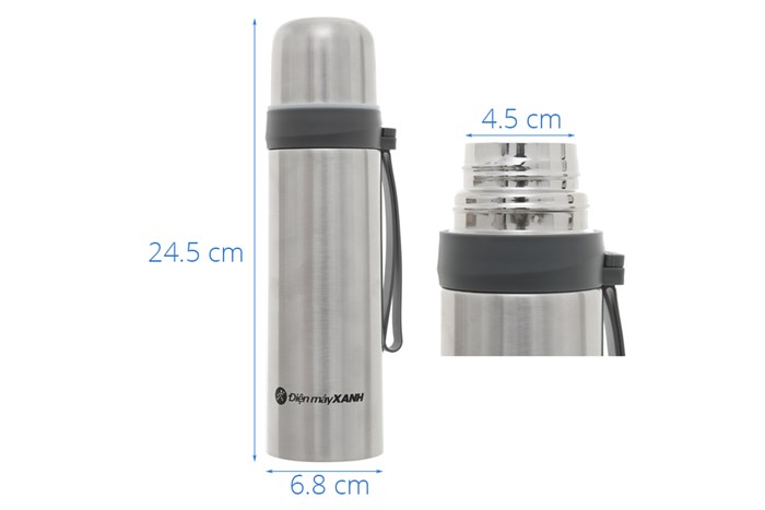 Bình giữ nhiệt inox 500 ml DMX YNQE-3021 Màu Bạc