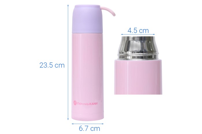 Bình giữ nhiệt inox 500 ml DMX YNQE-3011 Màu Hồng