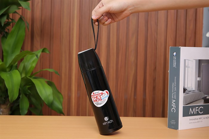 Bình giữ nhiệt inox 500 ml Elmich EL3658 Màu Đen