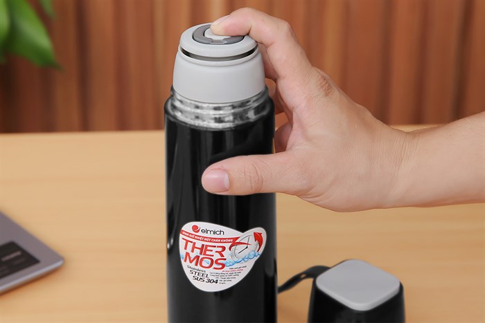 Bình giữ nhiệt inox 500 ml Elmich EL3658 Màu Đen