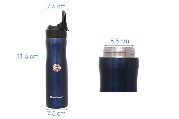 Bình giữ nhiệt inox 730 ml DMX A150 Màu Xanh Dương