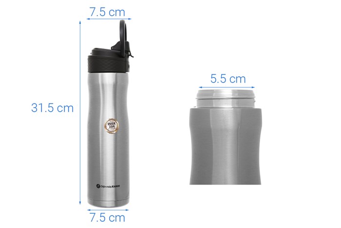 Bình giữ nhiệt inox 730 ml DMX A150 Màu Bạc