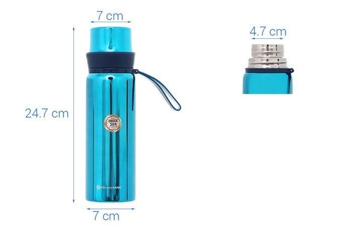 Bình giữ nhiệt inox 520 ml DMX Z69 Màu Xanh Dương