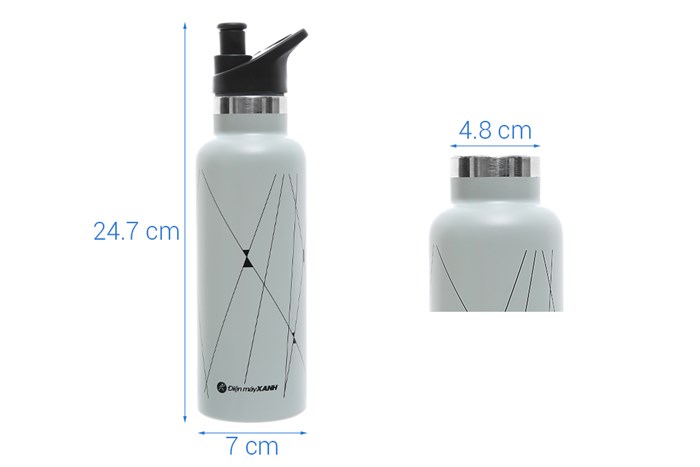 Bình giữ nhiệt inox 500 ml DMX KS K370B31 Màu Xám