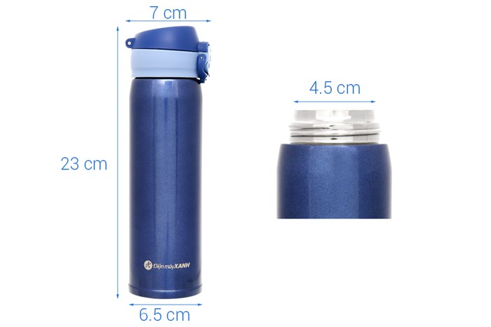 Bình giữ nhiệt inox 450 ml DMX KS K450B38 Màu Xanh Dương