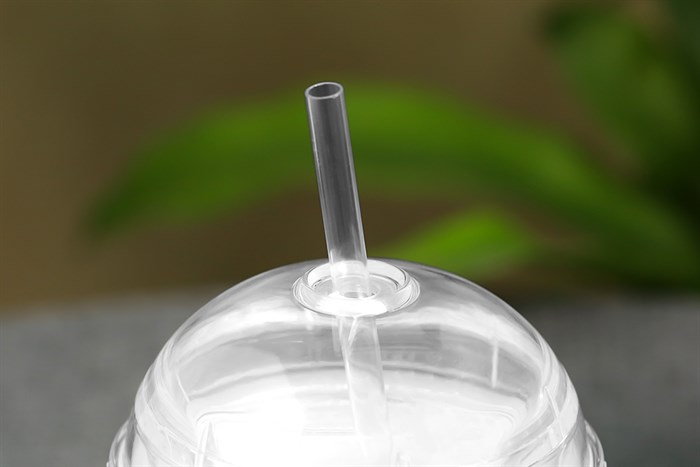 Ly nhựa cách nhiệt có ống hút 500 ml DMX KS QC09 Màu Trắng