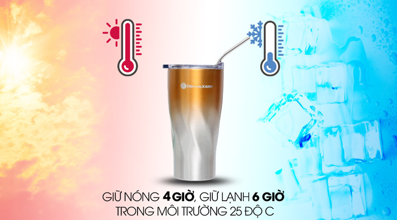 Ly giữ nhiệt inox có ống hút 550 ml DMX KS K550Y27