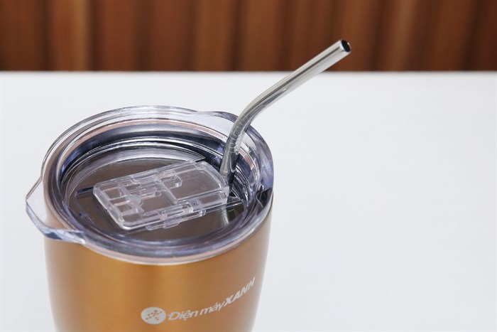 Ly giữ nhiệt inox có ống hút 550 ml DMX KS K550Y27 Màu Cam