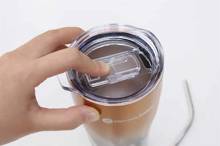 Ly giữ nhiệt inox có ống hút 550 ml DMX KS K550Y27 Màu Cam