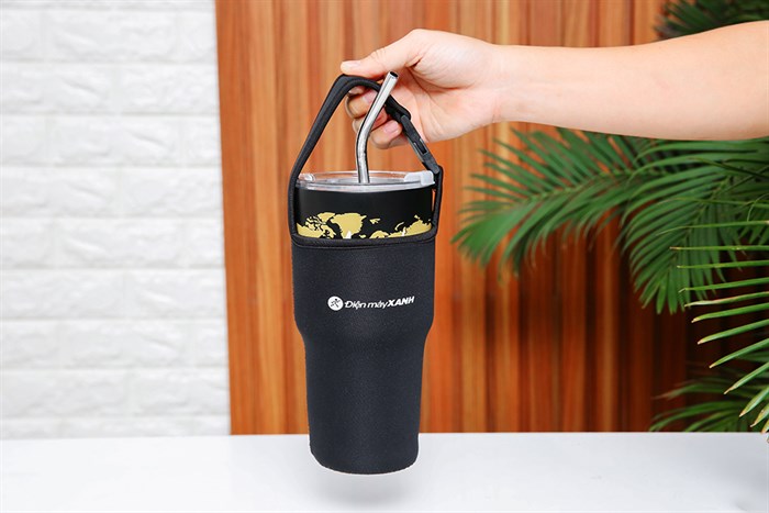 Ly giữ nhiệt inox có túi xách 850 ml DMX KS K850Y25 Màu Đen