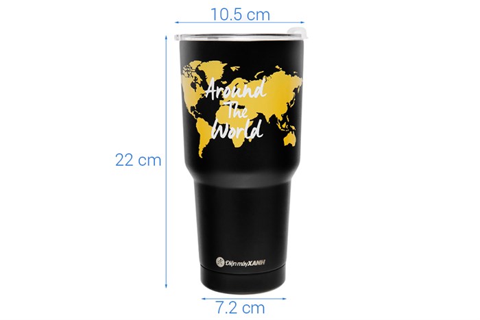 Ly giữ nhiệt inox có túi xách 850 ml DMX KS K850Y25 Màu Đen