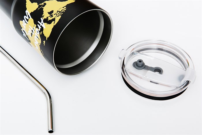 Ly giữ nhiệt inox có túi xách 850 ml DMX KS K850Y25 Màu Đen