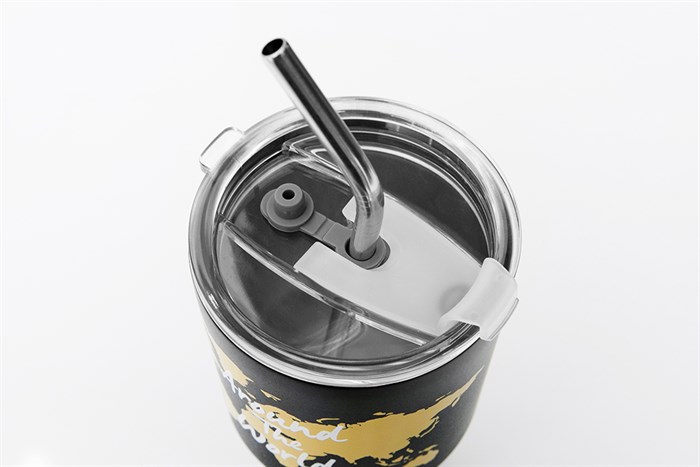 Ly giữ nhiệt inox có túi xách 850 ml DMX KS K850Y25 Màu Đen