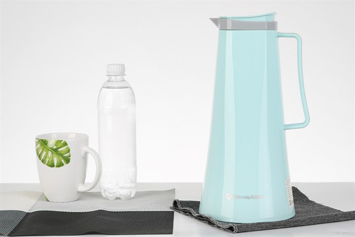 Bình thủy giữ nhiệt nhựa 1 lít DMX KS K10C64 Màu Xanh Da Trời