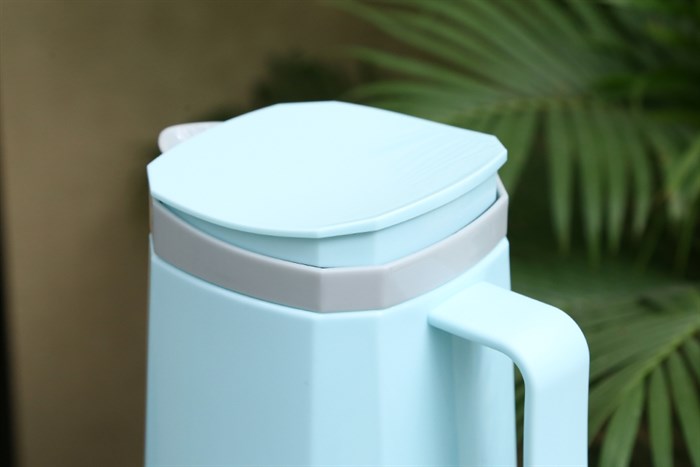 Bình thủy giữ nhiệt nhựa 1 lít DMX KS K10C64 Màu Xanh Da Trời