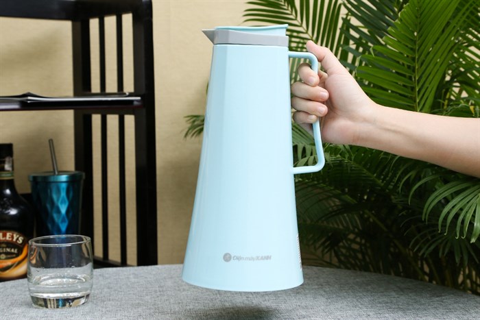 Bình thủy giữ nhiệt nhựa 1 lít DMX KS K10C64 Màu Xanh Da Trời