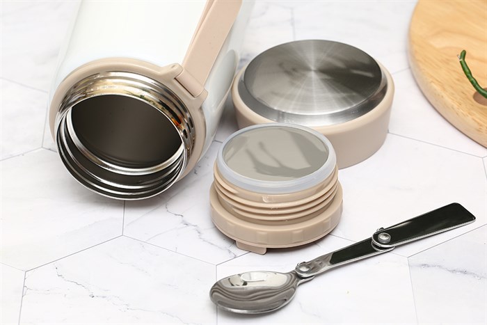 Bình đựng thức ăn giữ nhiệt inox 800 ml DMX FH25 Màu Trắng