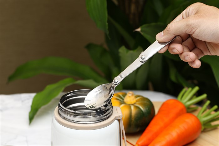 Bình đựng thức ăn giữ nhiệt inox 800 ml DMX FH25 Màu Trắng