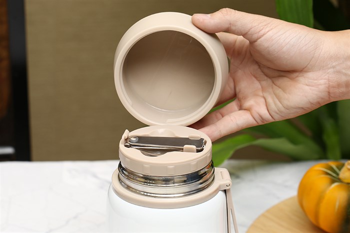 Bình đựng thức ăn giữ nhiệt inox 800 ml DMX FH25 Màu Trắng