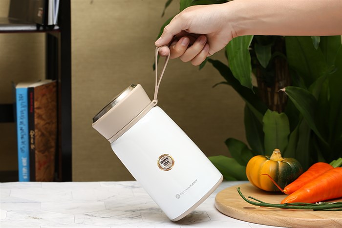 Bình đựng thức ăn giữ nhiệt inox 800 ml DMX FH25 Màu Trắng