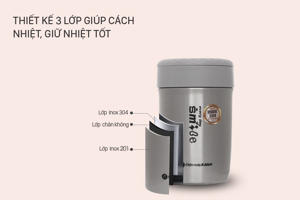 Bình đựng thức ăn giữ nhiệt 650 ml DMX FH27