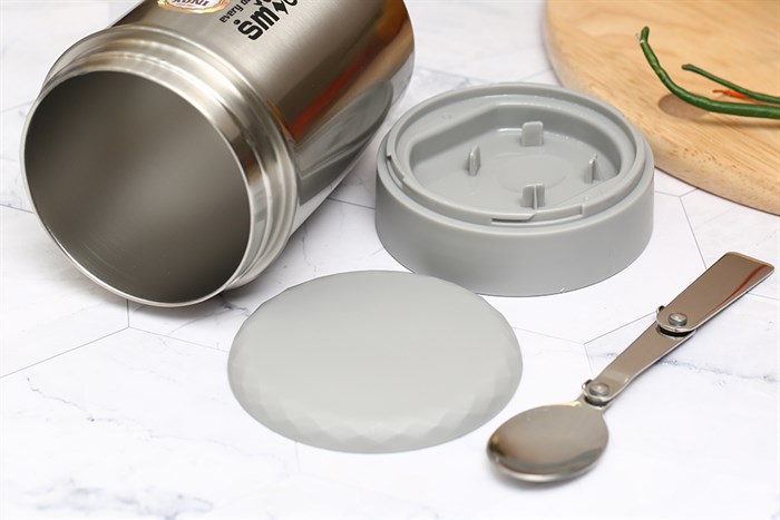 Bình đựng thức ăn giữ nhiệt 650 ml DMX FH27 Màu Bạc
