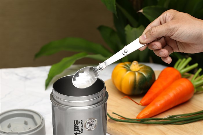 Bình đựng thức ăn giữ nhiệt 650 ml DMX FH27 Màu Bạc