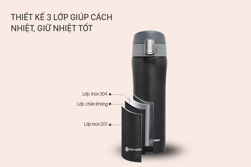 Bình giữ nhiệt inox 450 ml DMX KS K450B56