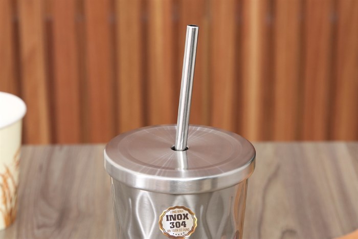 Ly giữ nhiệt inox có ống hút 500 ml DMX KS K500Y15 Màu Bạc