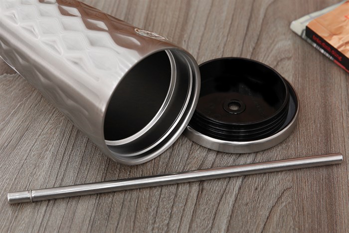 Ly giữ nhiệt inox có ống hút 500 ml DMX KS K500Y15 Màu Bạc