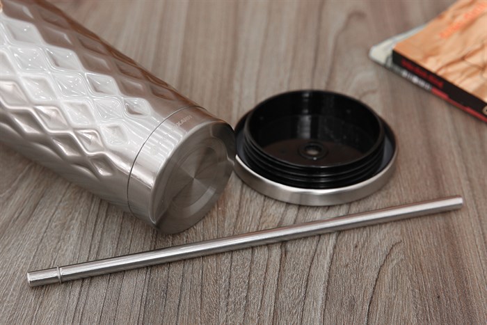 Ly giữ nhiệt inox có ống hút 500 ml DMX KS K500Y15 Màu Bạc