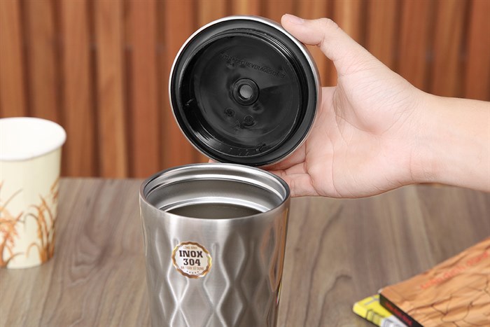 Ly giữ nhiệt inox có ống hút 500 ml DMX KS K500Y15 Màu Bạc