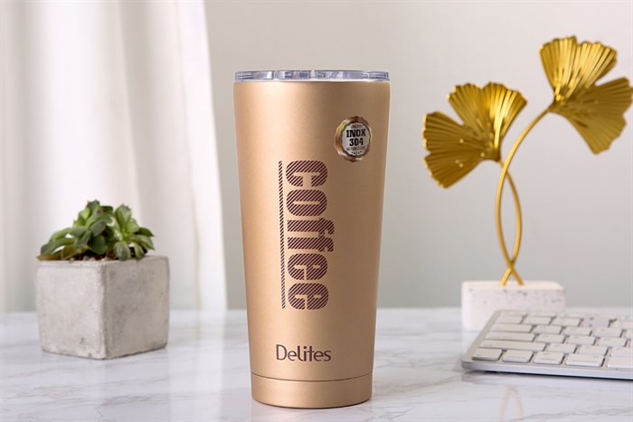 Ly giữ nhiệt inox 500 ml Delites Q10 Màu Vàng
