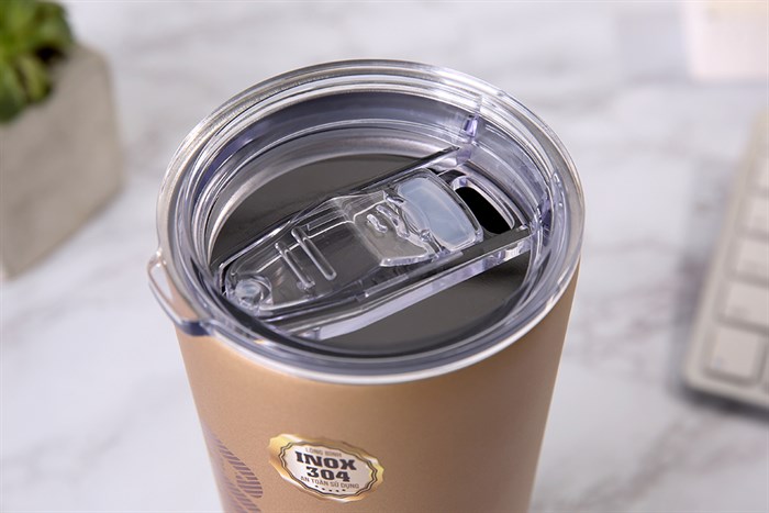 Ly giữ nhiệt inox 500 ml Delites Q10 Màu Vàng